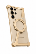 Samsung Galaxy Ultra Skal – Elektroplätering & Ihålig Bracket-design Guld