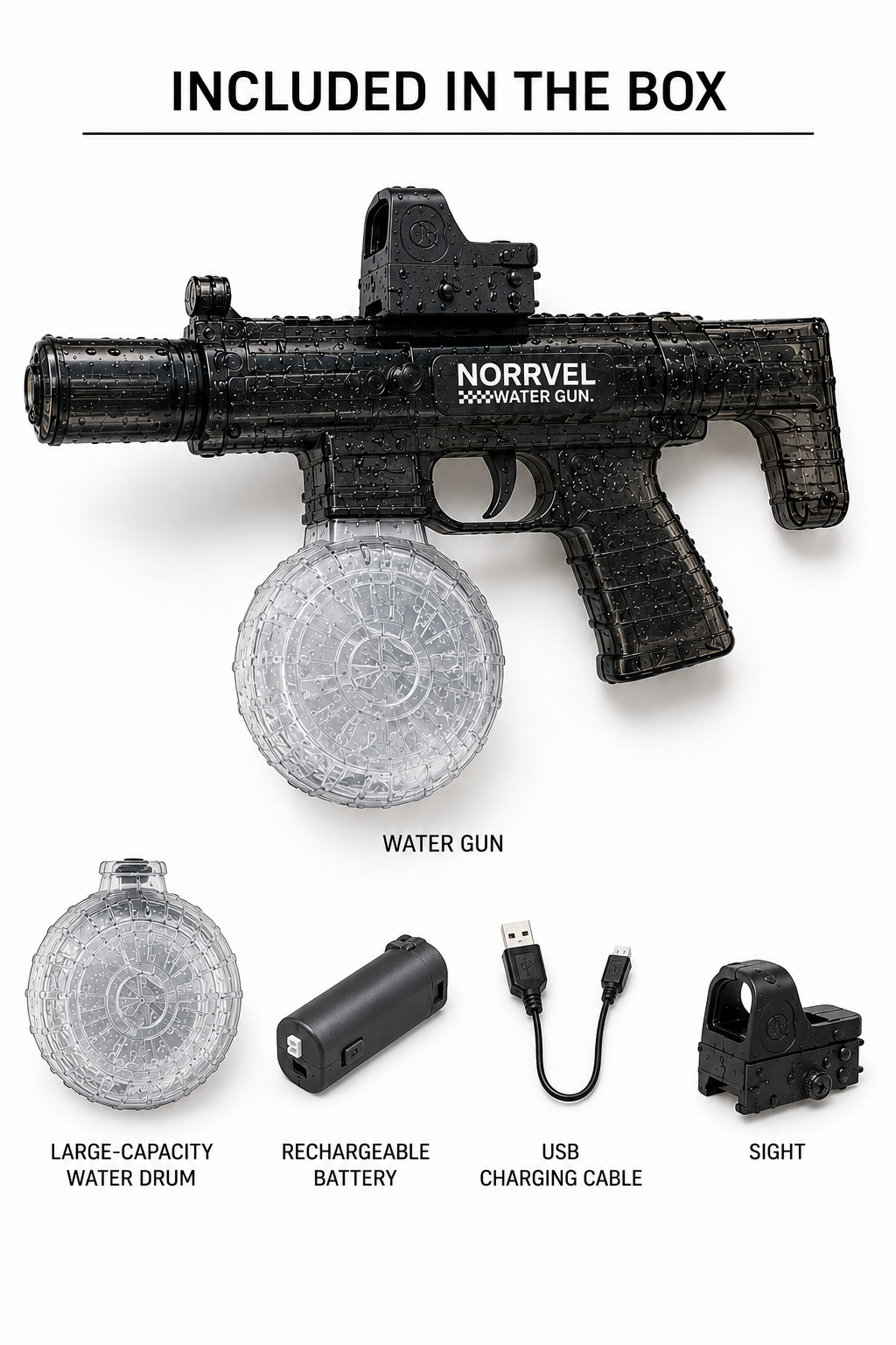 NORRVEL MP5 Elektrisk Vattenpistol Pro