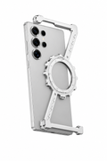 Samsung Galaxy Ultra Skal – Elektroplätering & Ihålig Bracket-design (Silver)